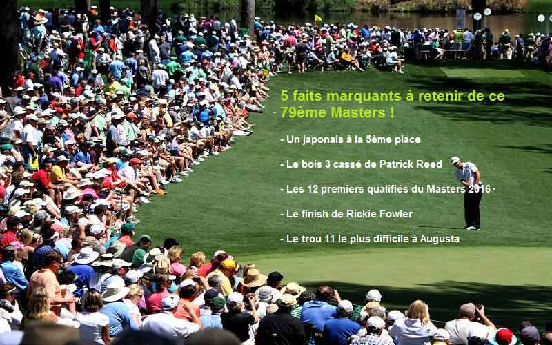 5 faits marquants du 79ème Masters d’Augusta