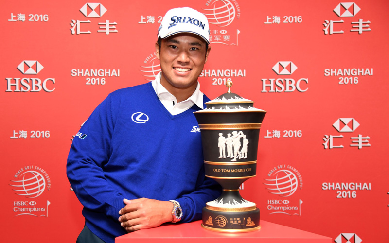 Hideki Matsuyama vainqueur du WGC-HSBC Championships. Crédit photo : HSBC/Getty Images