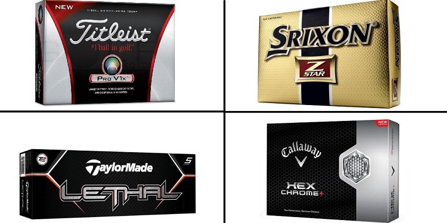 Test comparatif des balles de golf souples ; Titleist Pro V1x, Srixon Z-Star, Callaway HEX Chrome+ et TaylorMade Lethal