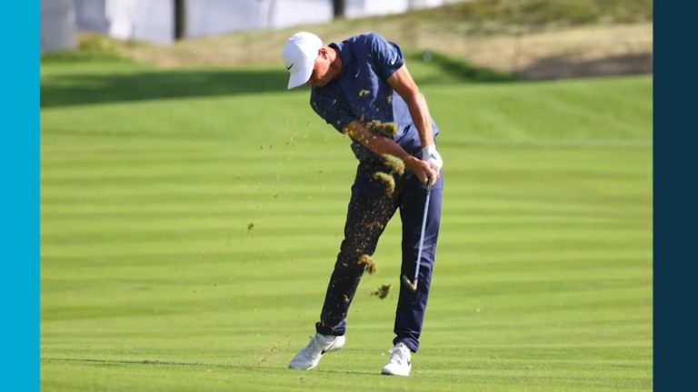 Alex Noren, et le léger waggle de la jambe droite
