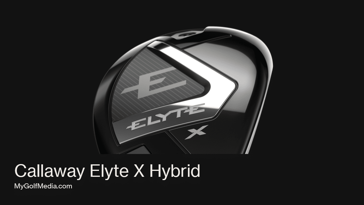 Callaway Elyte X Hybrid – design sobre et look inspiré de l’Epic Flash Tête du Callaway Elyte X Hybrid vue de près avec détails du design noir et logo Elyte