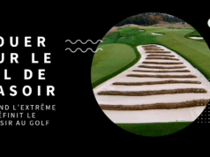 Vue aérienne du célèbre bunker "Church Pews" d’Oakmont, symbolisant la difficulté extrême et la précision requise sur un parcours de golf de haut niveau.