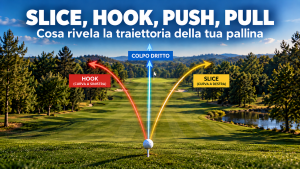 Slice, hook, push, pull: cosa rivela davvero la traiettoria della pallina al momento dell’impatto